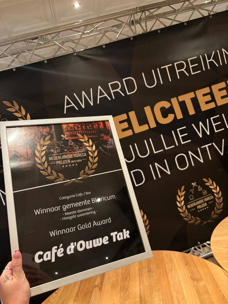 Ouwe Tak winnaar Nederlandse Horeca Prijzen Blaricum 2023
